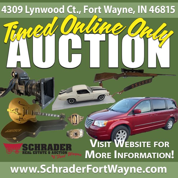 TIMED ONLINE ONLY PERSONAL PROPERTY AUCTION IN ALLEN COUNTY, INDIANA