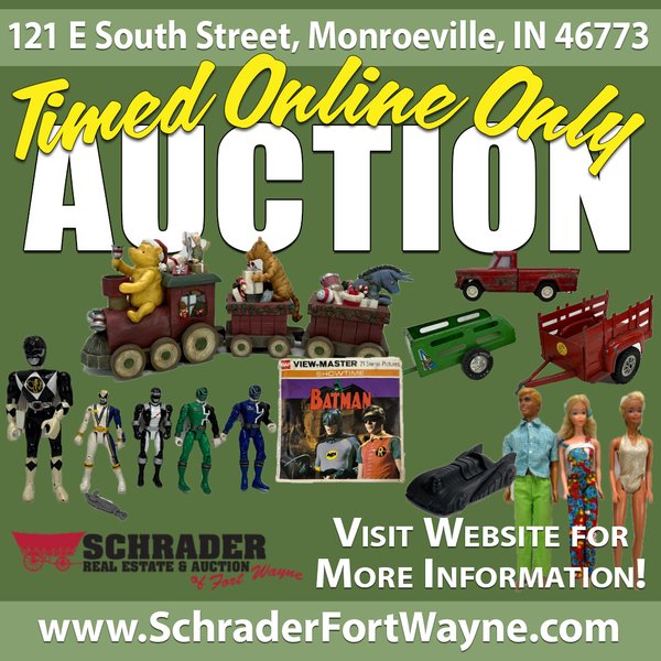 TIMED ONLINE ONLY PERSONAL PROPERTY AUCTION IN ALLEN COUNTY INDIANA