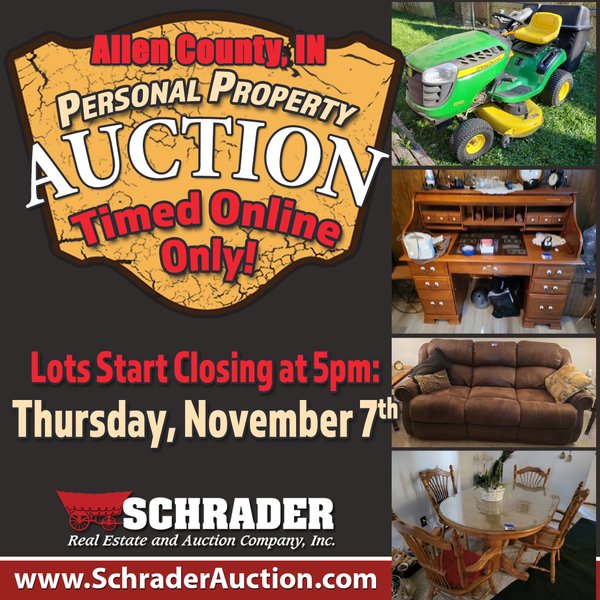 PERSONAL PROPERTY AUCTION IN ALLEN COUNTY INDIANA