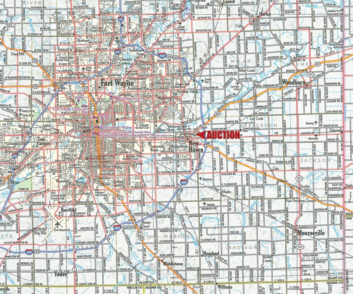 Area map - PERSONAL PROPERTY AUCTION IN ALLEN COUNTY INDIANA