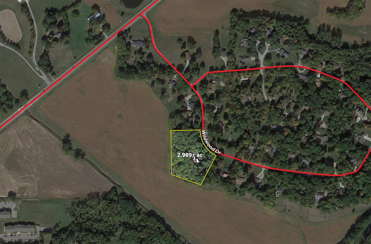 Tract map - REAL ESTATE AUCTION OFFERED IN 1 TRACT IN WHITLEY COUNTY INDIANA