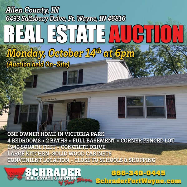 REAL ESTATE AUCTION IN ALLEN COUNTY INDIANA