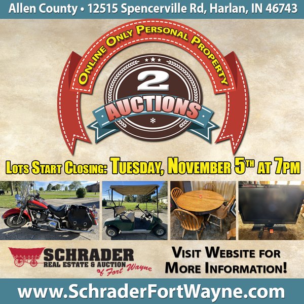 PERSONAL PROPERTY AUCTION IN ALLEN COUNTY INDIANA