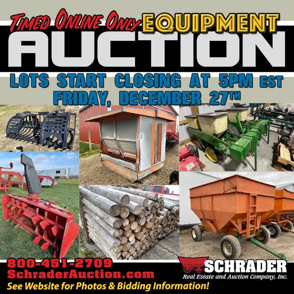 TIMED ONLINE YEAR END CONSIGNMENT FARM EQUIPMENT AUCTION