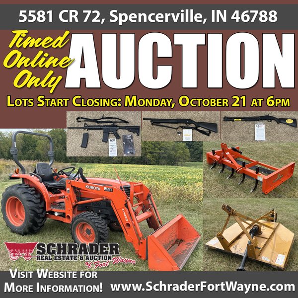 PERSONAL PROPERTY AUCTION IN SPENCERVILLE, INDIANA-ALLEN COUNTY IN