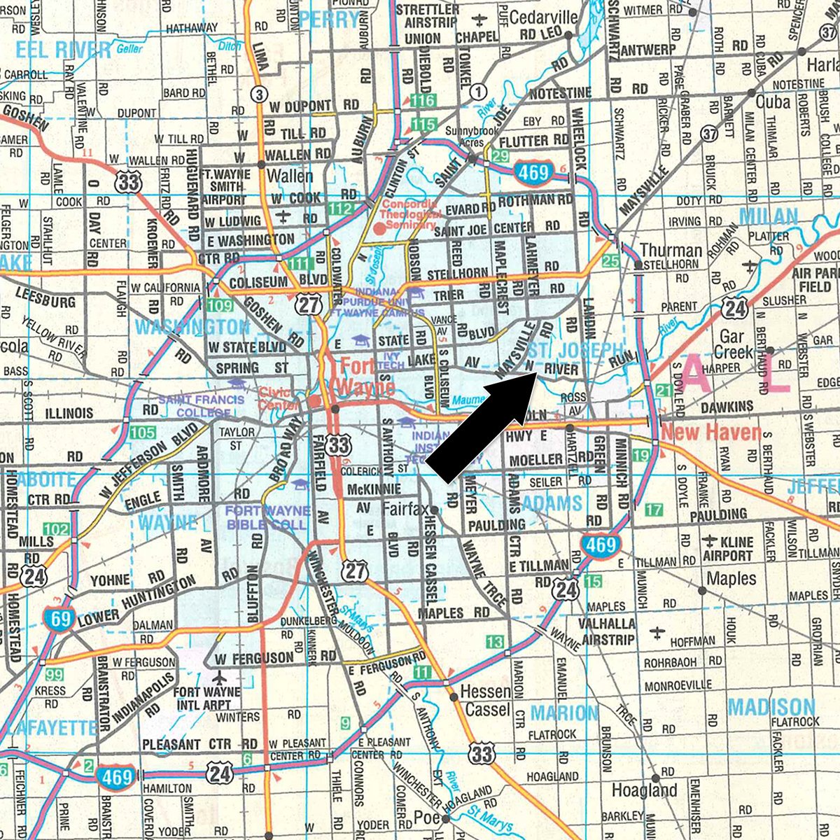 Area map - ONLINE ONLY COIN AUCTION IN ALLEN COUNTY INDIANA