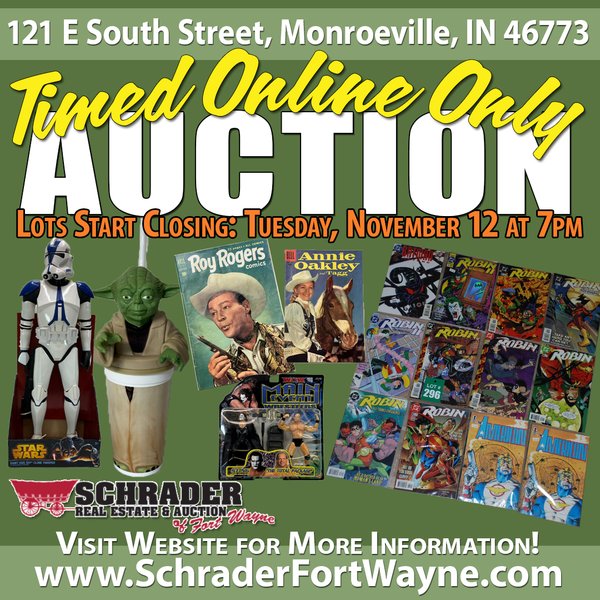 TIMED ONLINE VINTAGE TOY AUCTION #6 IN ALLEN COUNTY, INDIANA