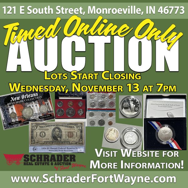 COIN AUCTION IN ALLEN COUNTY INDIANA