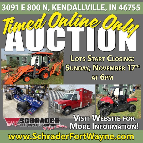 PERSONAL PROPERTY AUCTION IN NOBLE COUNTY INDIANA