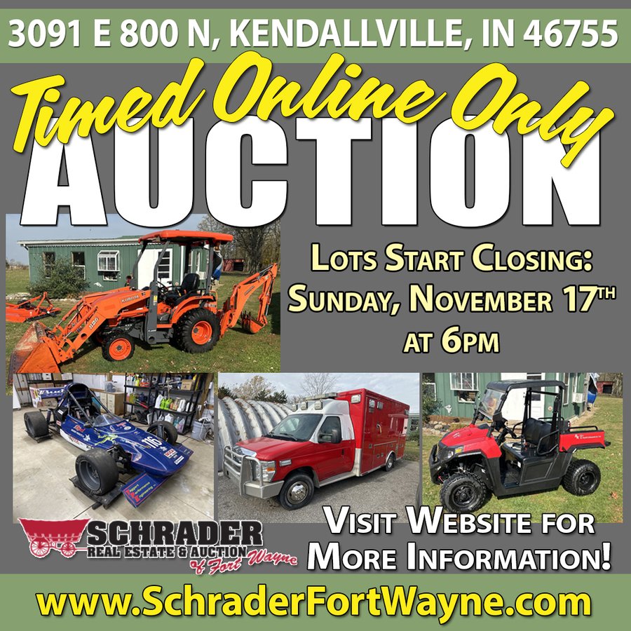PERSONAL PROPERTY AUCTION IN NOBLE COUNTY INDIANA