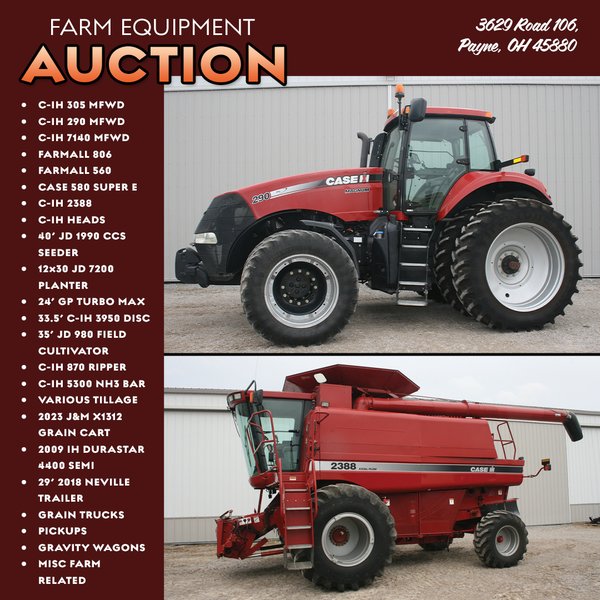 FARM EQUIPMENT AUCTION IN PAULDING COUNTY OHIO