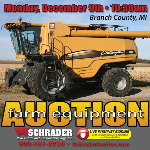FARM EQUIPMENT AUCTION IN BRANCH COUNTY MICHIGAN
