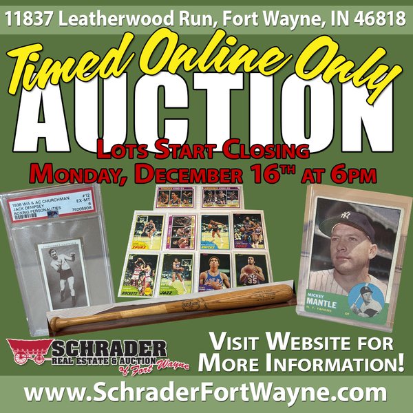SPORTS CARDS AND COLLECTIBLES AUCTION IN ALLEN COUNTY IN