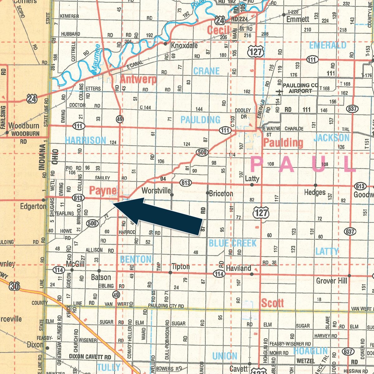 Area map - TIMED ONLINE PERSONAL PROPERTY AUCTION IN PAULDING COUNTY OHIO