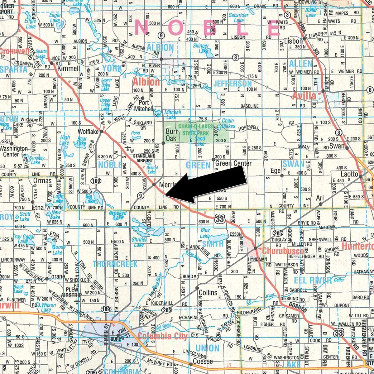 Area map - TIMED ONLINE ONLY PERSONAL PROPERTY AUCTION IN NOBLE COUNTY, INDIANA