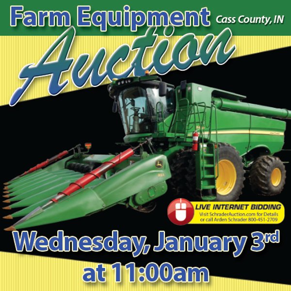 FARM EQUIPMENT AUCTION IN CASS COUNTY, INDIANA