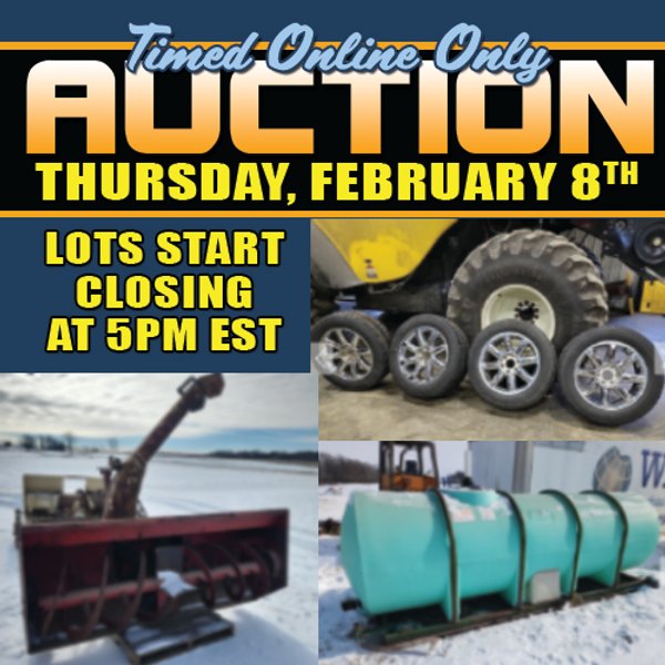 FEBRUARY TIMED ONLINE CONSIGNMENT FARM EQUIPMENT AUCTION