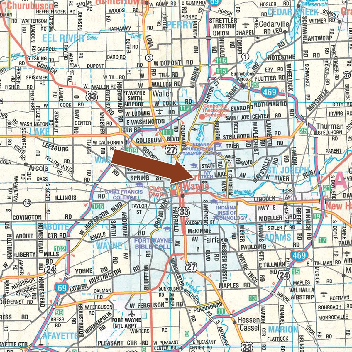 Area map - 2 DAY - TIMED ONLINE PERSONAL PROPERTY AUCTION IN ALLEN COUNTY, INDIANA