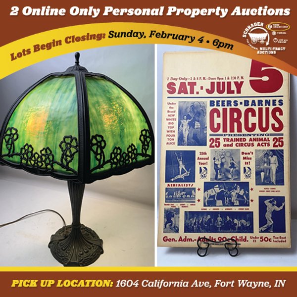 2 DAY - TIMED ONLINE ONLY PERSONAL PROPERTY IN ALLEN COUNTY, INDIANA