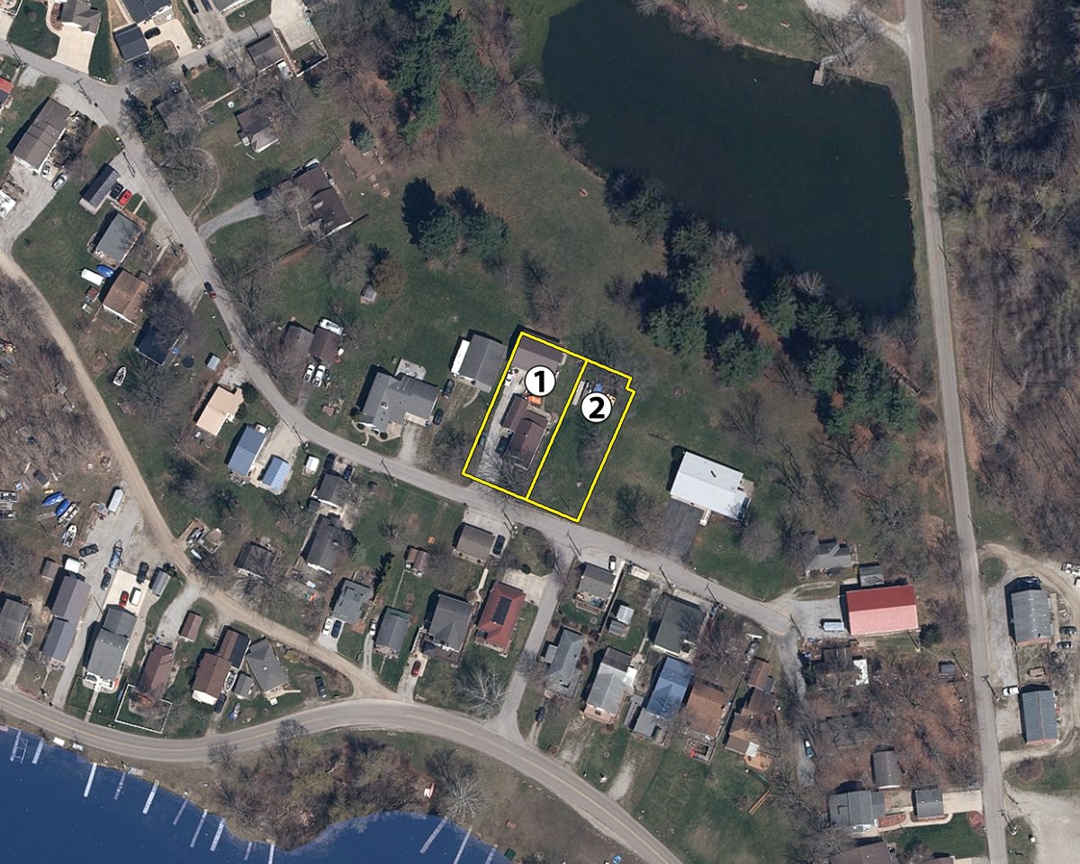 Tract map - REAL ESTATE AUCTION - HOME OFFERED IN 2 TRACTS IN WHITLEY COUNTY, INDIANA