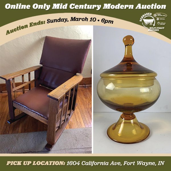 ONLINE ONLY MID CENTURY MODERN AUCTION IN ALLEN COUNTY, INDIANA