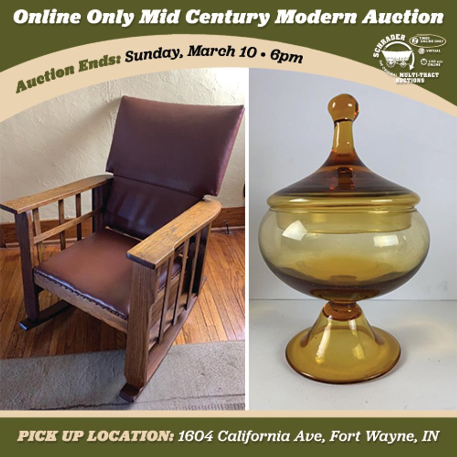 ONLINE ONLY MID CENTURY MODERN AUCTION IN ALLEN COUNTY, INDIANA