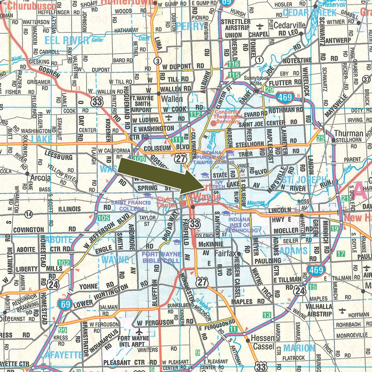 Area map - ONLINE ONLY MID CENTURY MODERN AUCTION IN ALLEN COUNTY, INDIANA