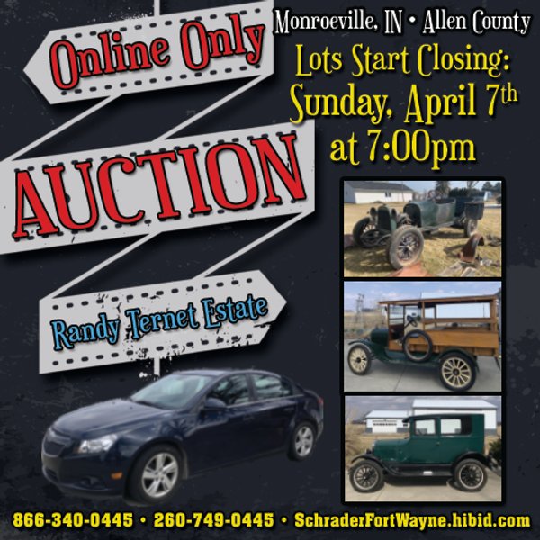 TIMED ONLINE ONLY PERSONAL PROPERTY AUCTION IN ALLEN COUNTY, INDIANA