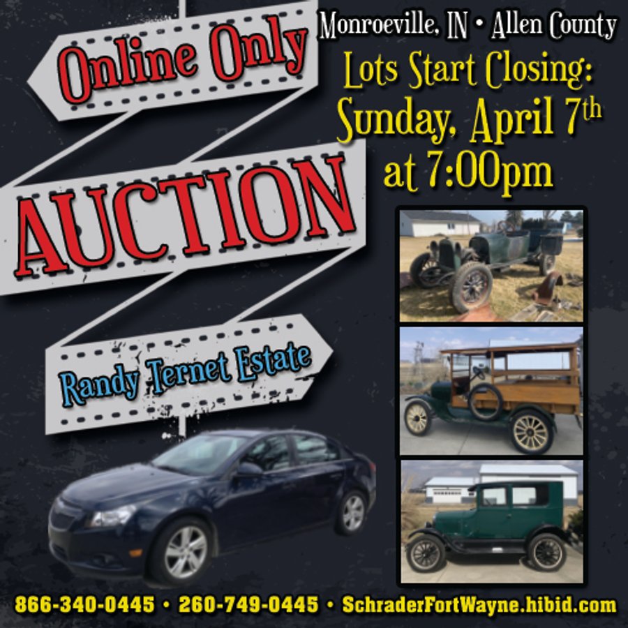 TIMED ONLINE ONLY PERSONAL PROPERTY AUCTION IN ALLEN COUNTY, INDIANA