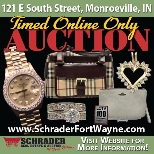 TIMED ONLINE - Luxury Jewelry, Burberry & Purses IN ALLEN COUNTY, INDIANA