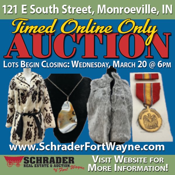 TIMED ONLINE Women's Clothing, 925, Sterling, Costume & Jewelry Auction IN ALLEN COUNTY, INDIANA