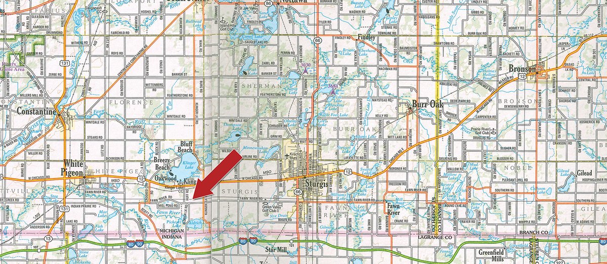 Area map - FARM EQUIPMENT AUCTION IN ST. JOSEPH COUNTY, MICHIGAN