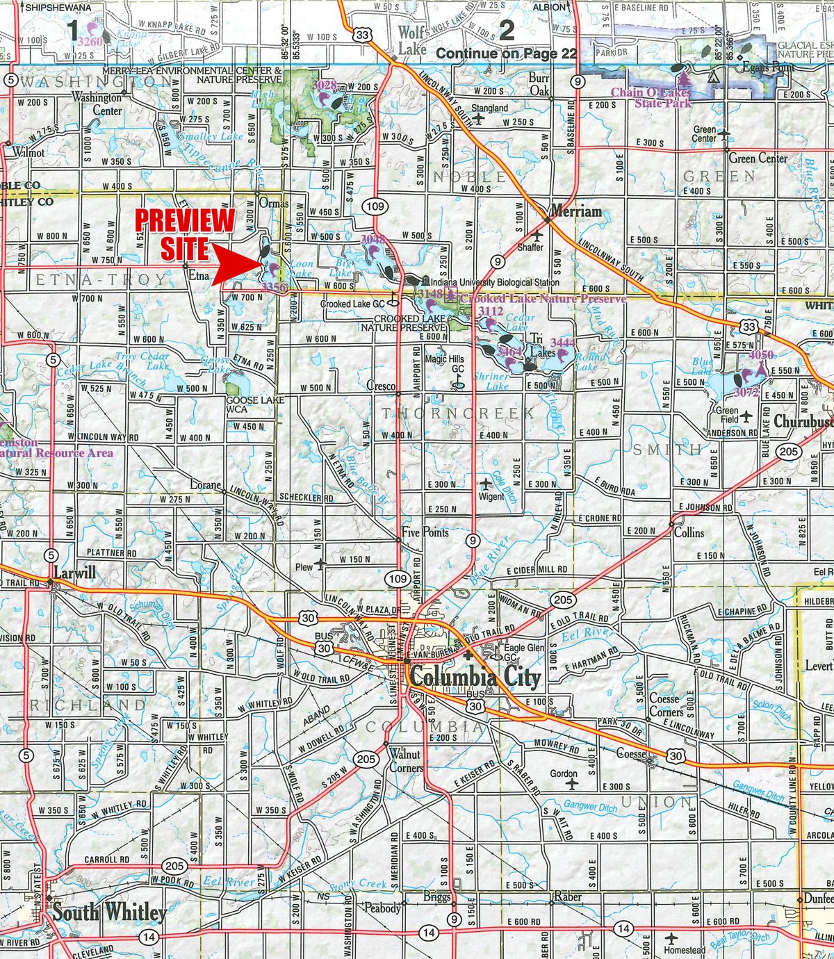 Area map - TIMED ONLINE ONLY PERSONAL PROPERTY AUCTION IN WHITLEY COUNTY, INDIANA