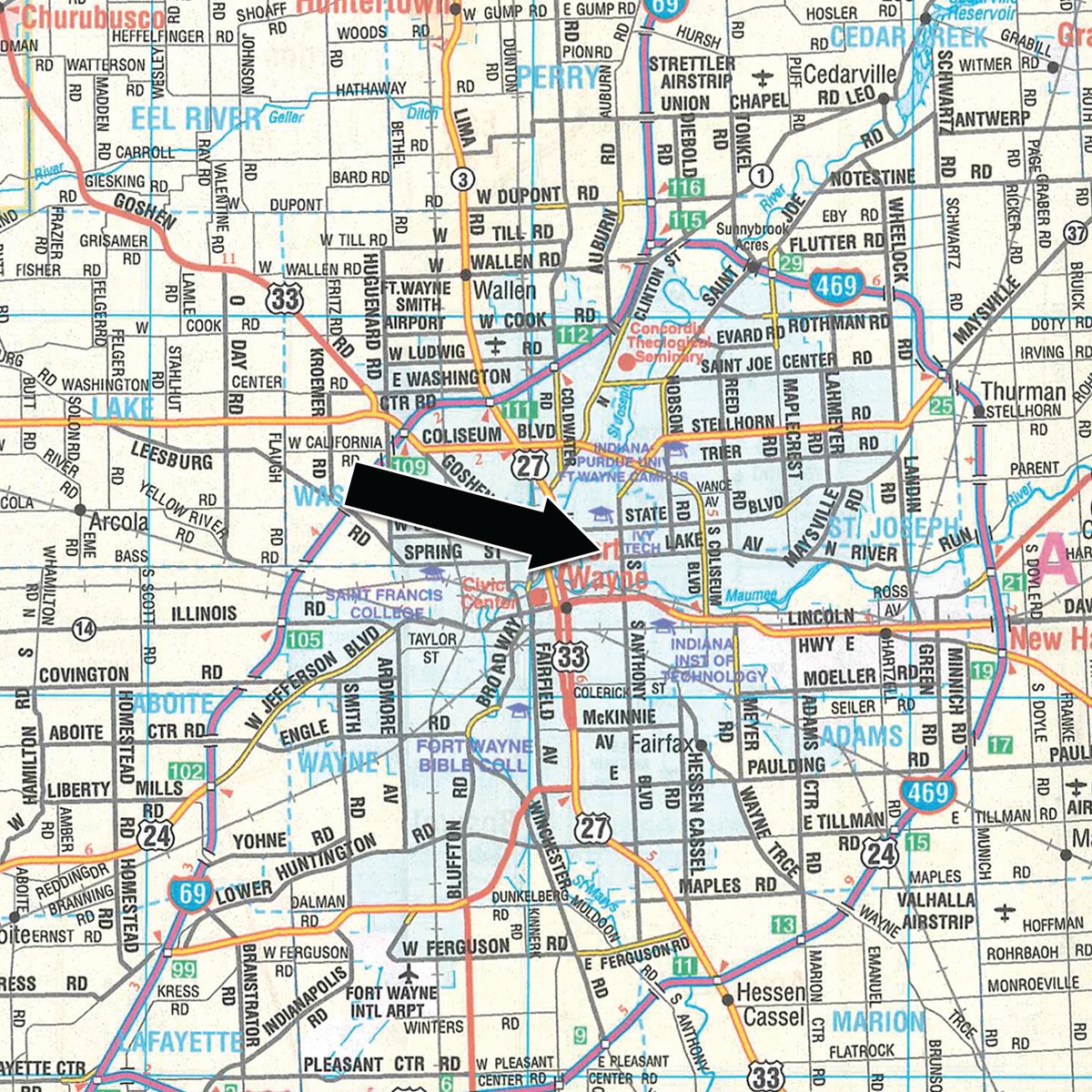 Area map - TIMED ONLINE ONLY PERSONAL PROPERTY AUCTION IN ALLEN COUNTY, INDIANA