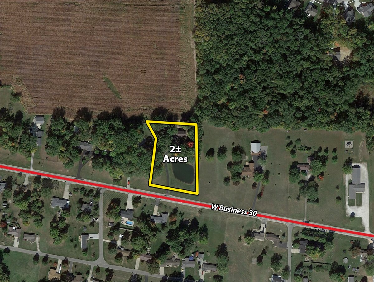 Tract map - REAL ESTATE AUCTION - 2+/- ACRES OFFERED IN 1 TRACT IN WHITLEY COUNTY, INDIANA
