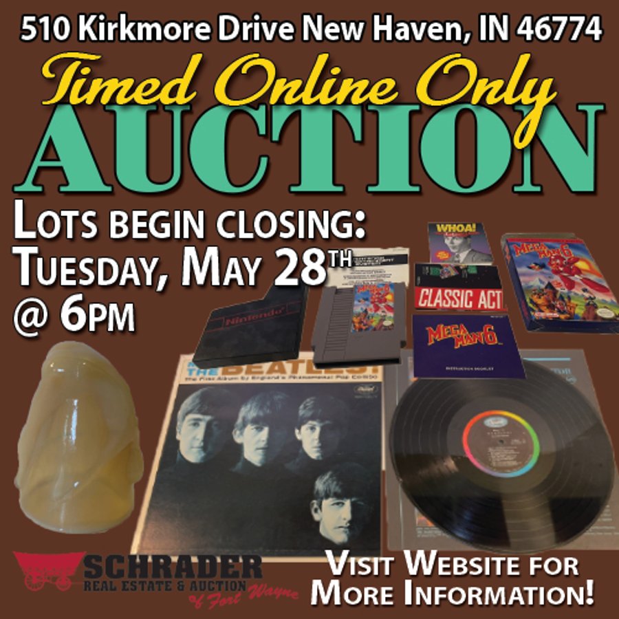 TIMED ONLINE ONLY PERSONAL PROPERTY AUCTION IN ALLEN COUNTY, INDIANA