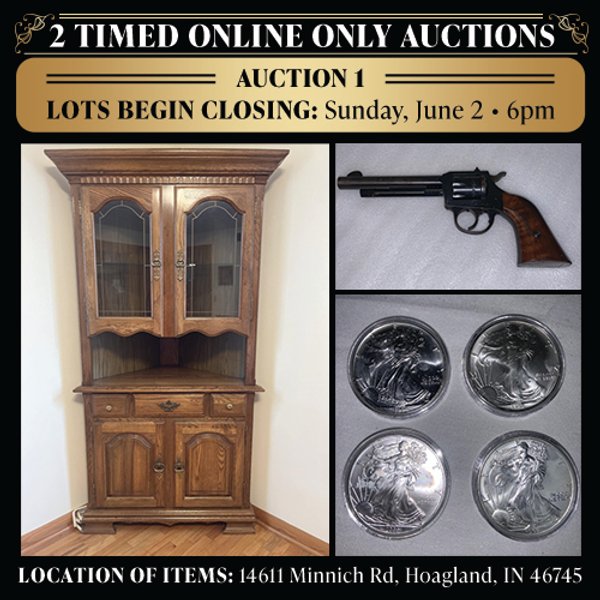 2 ONLINE PERSONAL PROPERTY AUCTIONS - DAY 1 IN ALLEN COUNTY, INDIANA