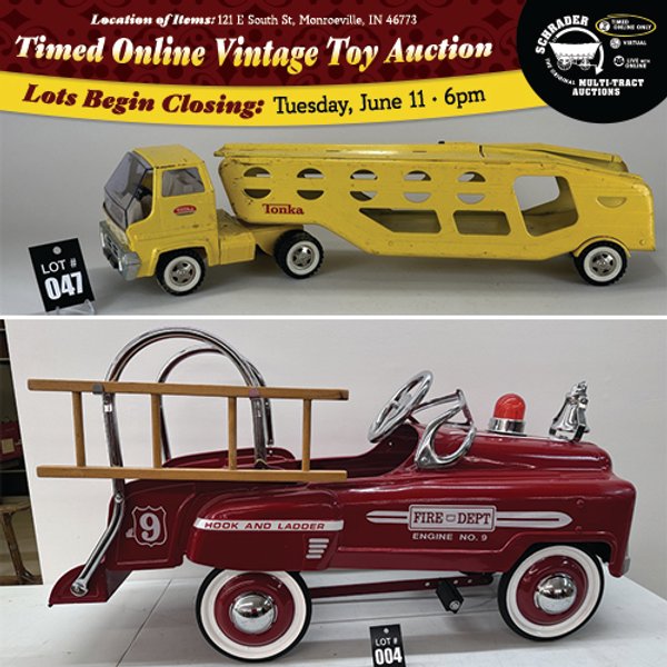 TIMED ONLINE VINTAGE TOY AUCTION #1 IN ALLEN COUNTY, INDIANA