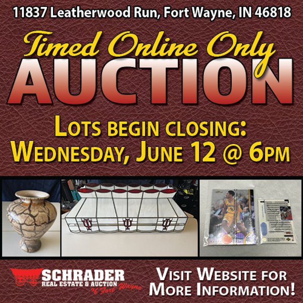 TIMED ONLINE ONLY - HESS CLEAN OUT AUCTION IN ALLEN COUNTY, INDIANA