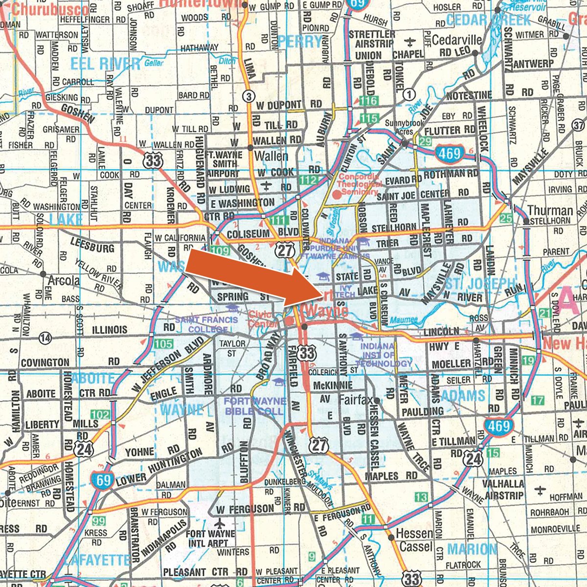 Area map - TIMED ONLINE ONLY PERSONAL PROPERTY AUCTION IN ALLEN COUNTY, INDIANA