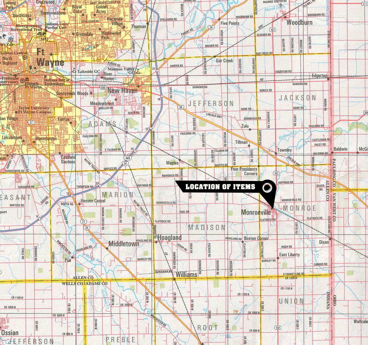 Area map - TIMED ONLINE ONLY PERSONAL PROPERTY AUCTION IN ALLEN COUNTY, INDIANA