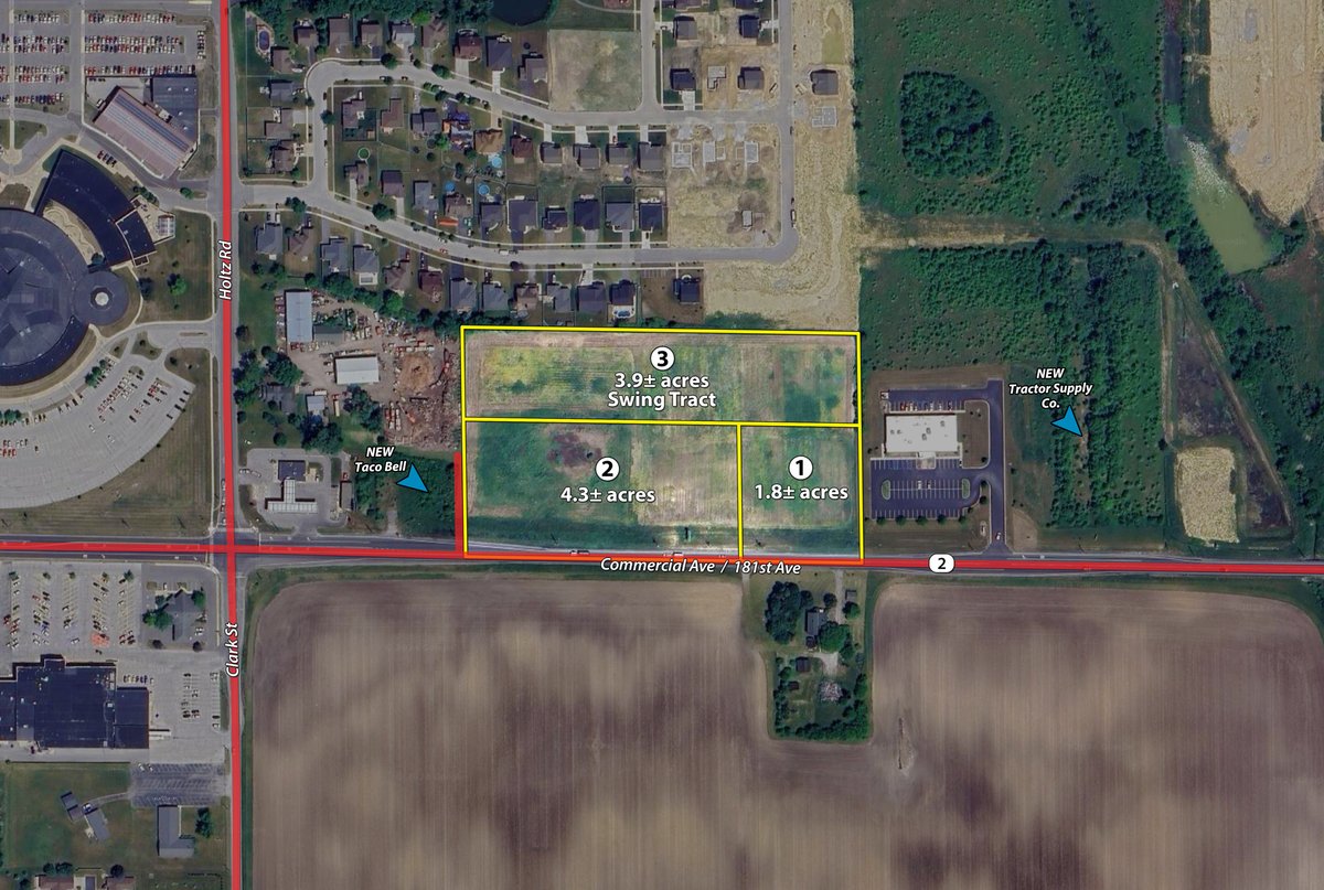 Tracts 1-3 - **CANCELED** DEVELOPMENT PROPERTY - 10+/- ACRES OFFERED IN 3 TRACTS OR ANY COMBINATION AND AS A WHOLE IN LAKE COUNTY, INDIANA