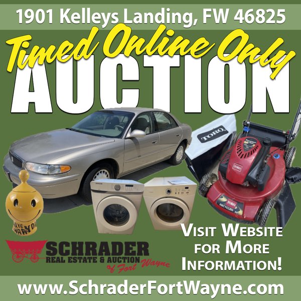 TIMED ONLINE ONLY PERSONAL PROPERTY AUCTION IN ALLEN COUNTY, INDIANA