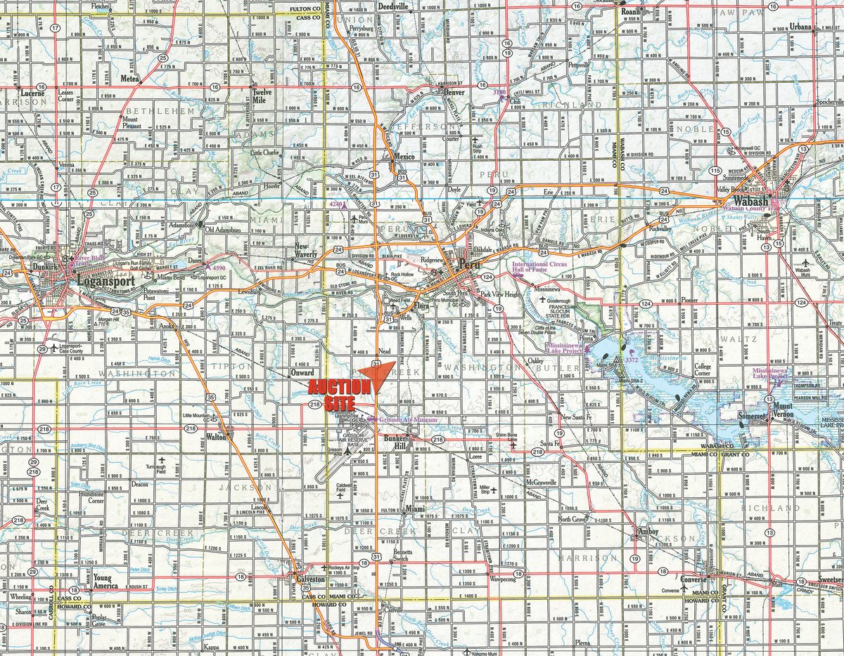 Area map - FARM EQUIPMENT AUCTION IN MIAMI COUNTY, INDIANA