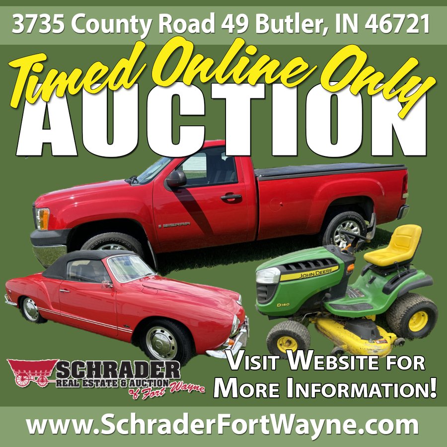 POINSETT RELOCATION AUCTION TIMED ONLINE IN DEKALB COUNTY, INDIANA