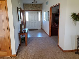  4.73 acres, 2030 +/- Sq. ft finished area and a full walkout basement ready to be finished, with plumbing for an extra bath there is a sink and bathtub to be installed , 2 bedrooms, potential for 3rd bedroom. Large Master bedroom with bath, shower and jetted tub, walk in Closet.  2 & 1/2 baths, living room, kitchen with custom cabinets, appliances, formal dining room,  screened porch, utilities in the basement, newer geothermal heat, Culligan softener &  attached garage. 24ft x 32ft Storage building. Don't miss this opportunity to buy this ready to move in home! - REAL ESTATE FOR SALE - 4.73+/- ACRES IN WHITLEY COUNTY, INDIANA