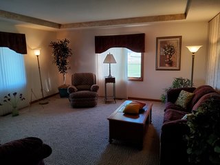  4.73 acres, 2030 +/- Sq. ft finished area and a full walkout basement ready to be finished, with plumbing for an extra bath there is a sink and bathtub to be installed , 2 bedrooms, potential for 3rd bedroom. Large Master bedroom with bath, shower and jetted tub, walk in Closet.  2 & 1/2 baths, living room, kitchen with custom cabinets, appliances, formal dining room,  screened porch, utilities in the basement, newer geothermal heat, Culligan softener &  attached garage. 24ft x 32ft Storage building. Don't miss this opportunity to buy this ready to move in home! - REAL ESTATE FOR SALE - 4.73+/- ACRES IN WHITLEY COUNTY, INDIANA