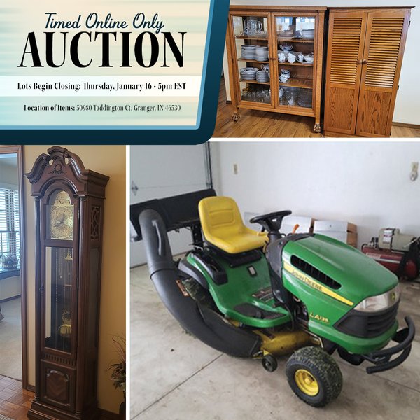 TIMED ONLINE ONLY PERSONAL PROPERTY AUCTION IN ST JOSEPH COUNTY INDIANA