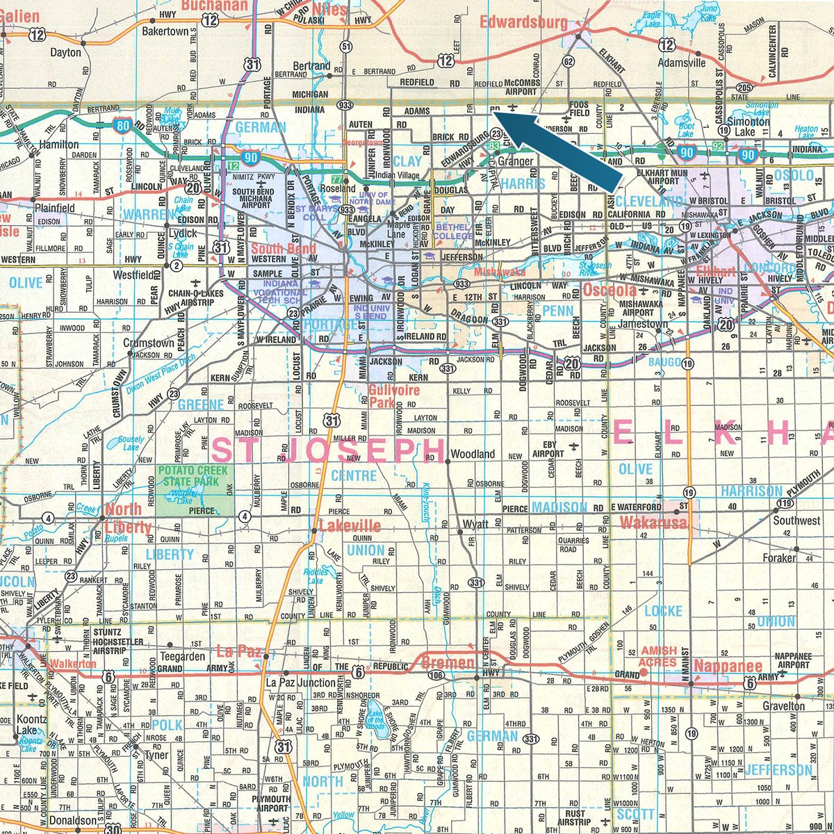 Area map - TIMED ONLINE ONLY PERSONAL PROPERTY AUCTION IN ST JOSEPH COUNTY INDIANA