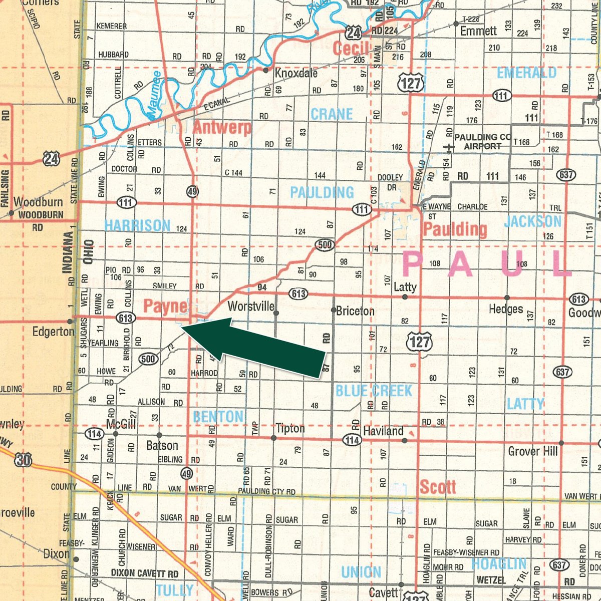 Area map - TIMED ONLINE PERSONAL PROPERTY AUCTION IN PAULDING COUNTY OHIO